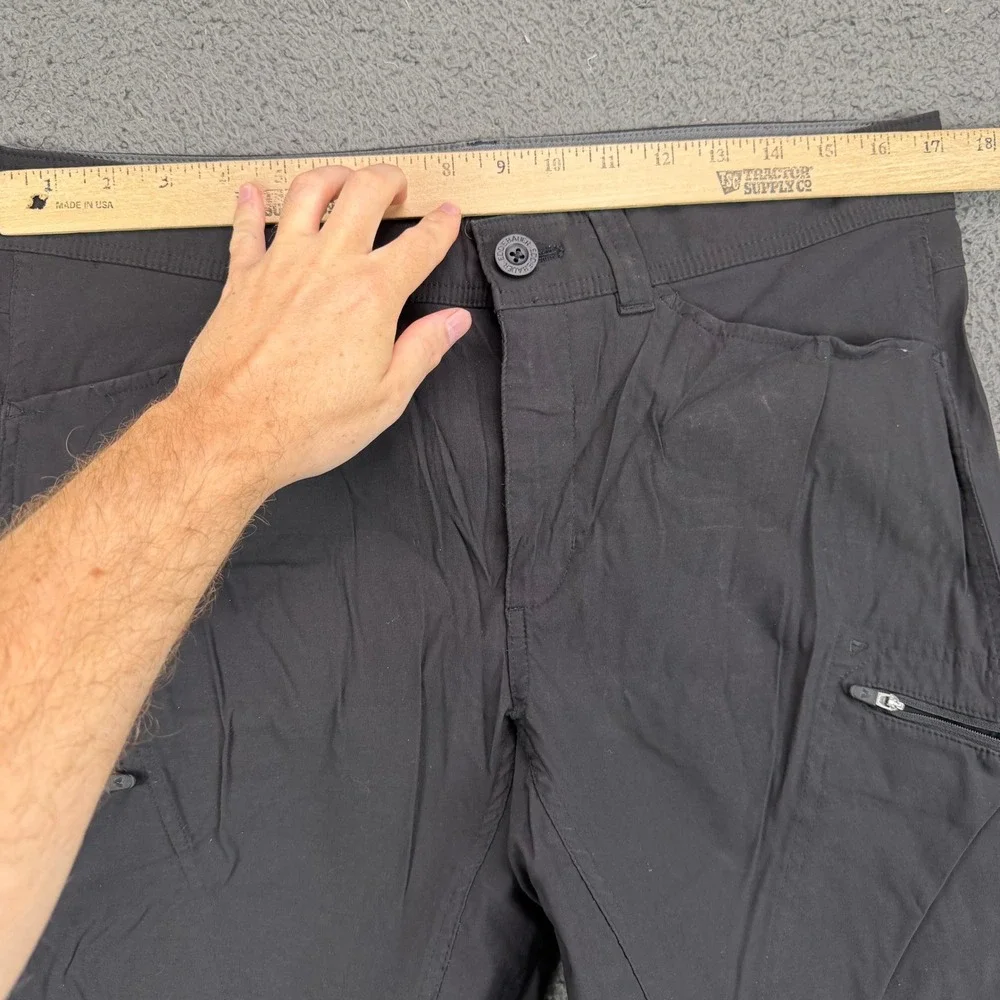 Eddie Bauer First Ascent Mens Black Horizon Guide Chino Cargo Pants 35x32
